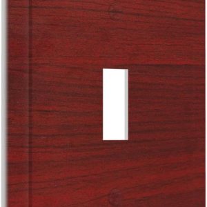 Prístine Farmhouse – Placa de interruptor de luz de 1 cuadrilla con impresión plana de madera color rojo y marrón para decoración de pared de una Prístine Farmhouse – Placa de interruptor de luz de 1 cuadrilla con impresión plana de madera color rojo y marrón para decoración de pared de una