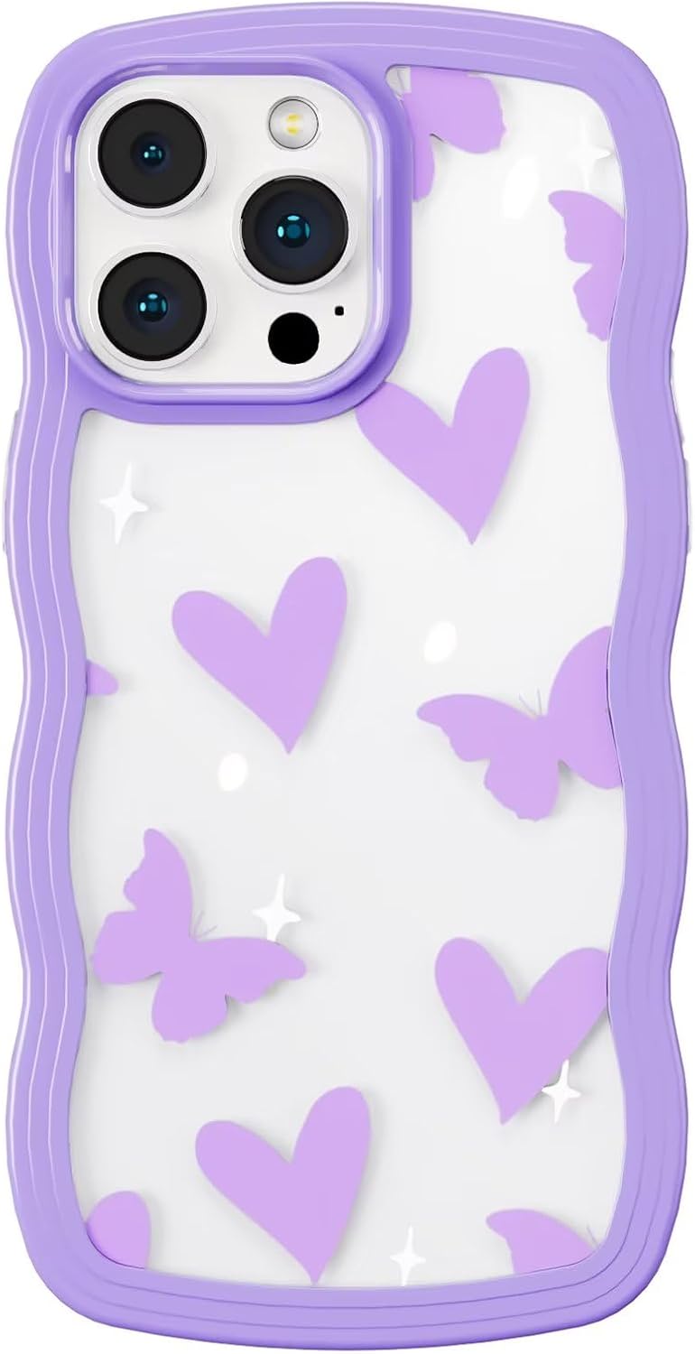Tzomsze Fundas para iPhone 11 Pro Max con forma de marco rizado y bonito patrón estético, funda delgada y suave de TPU a prueba de golpes para