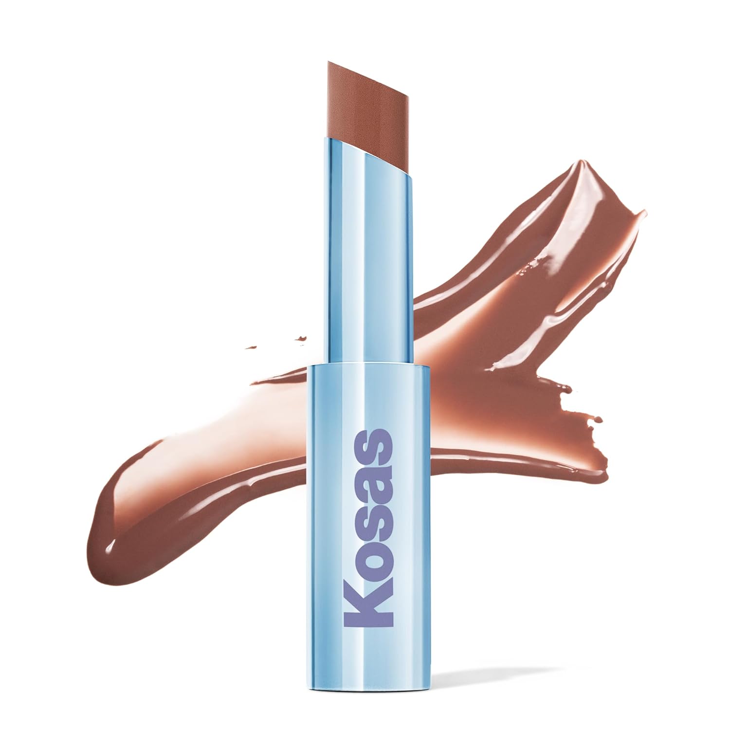 Kosas Wet Stick – Lápiz labial hidratante brillante con ceramidas, ácido hialurónico, péptidos y mantequilla de mango, calma, suaviza e hidrata los
