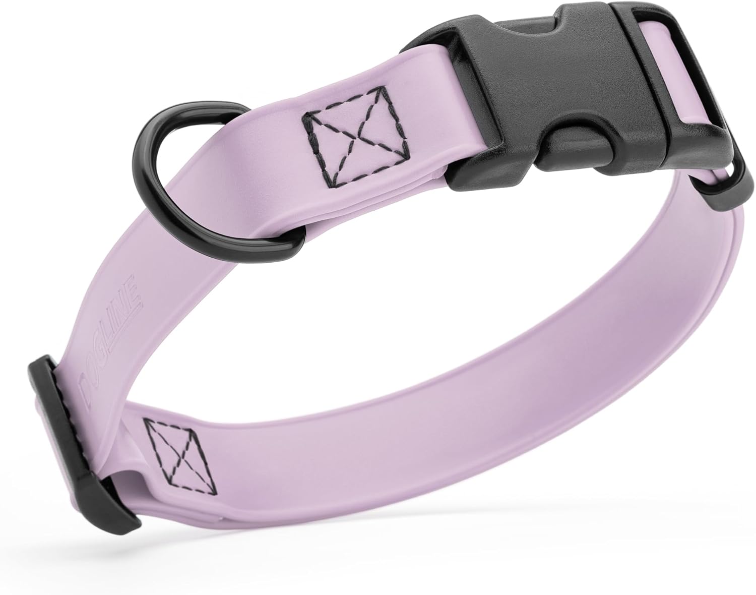 Dogline Biothane – Collar impermeable para perro con hebilla de liberación rápida, resistente cincha de nailon recubierta con resistente y a prueba