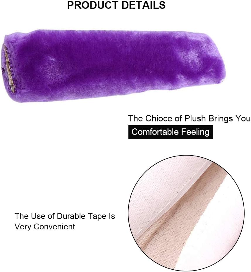 2 fundas para correa de cinturón de seguridad, almohadillas de hombro de felpa suave y cómoda para asientos de automóvil, cochecitos (morado)