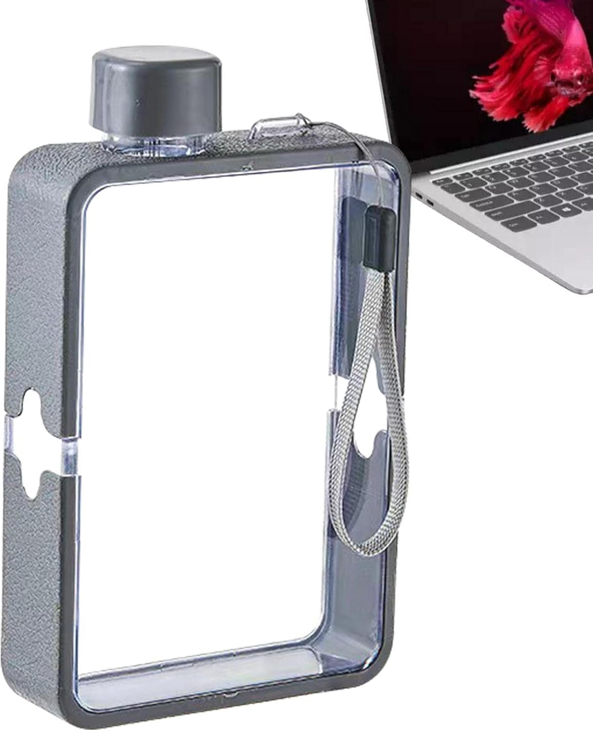 Slim Cold Flask  Botella de agua de bolsillo de 12.8 onzas  Diseño de moda Taza plana para estudiantes, taza de jugo portátil a prueba de fugas con