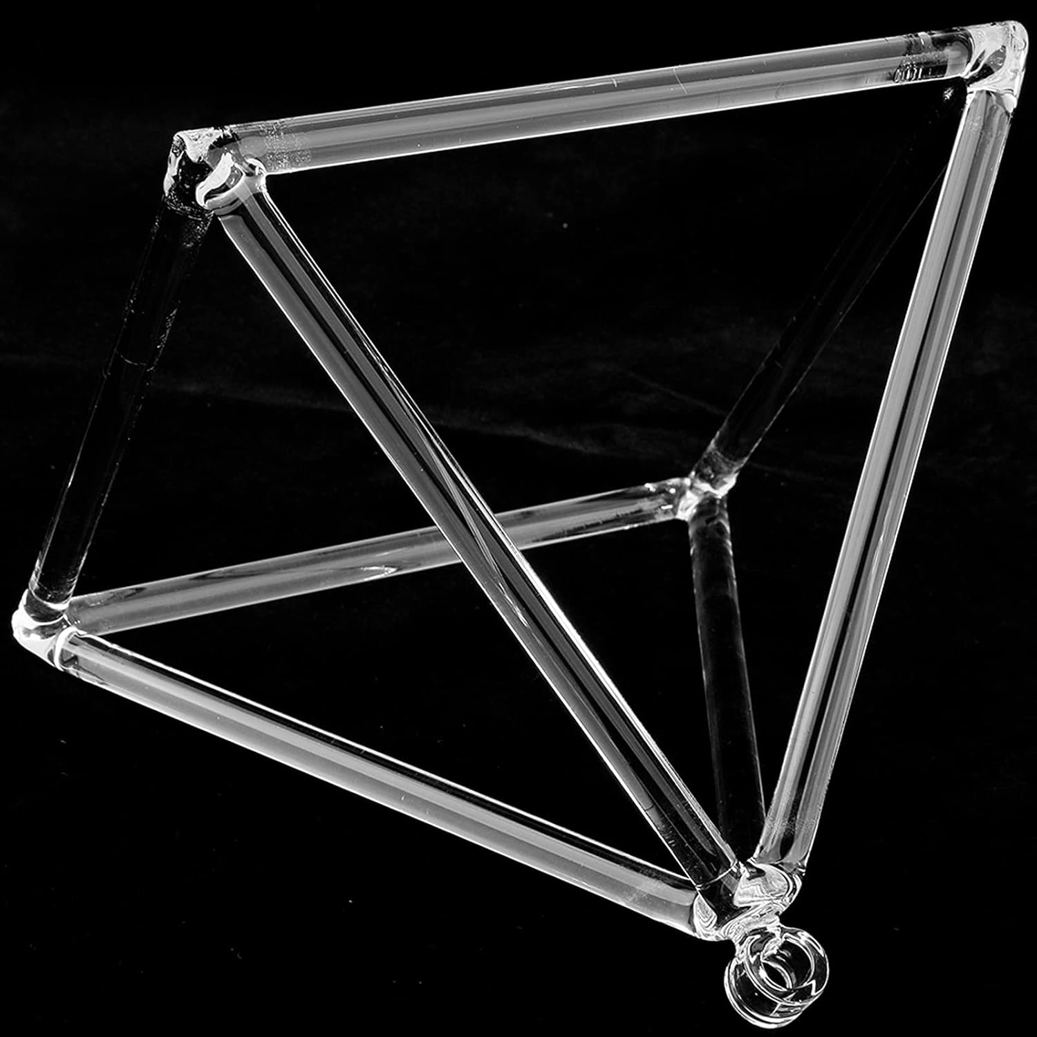 Pirámide cantante de cristal de cuarzo transparente (3 a 20 pulgadas) pirámide cantante de cristal de cuarzo, instrumento musical de curación,