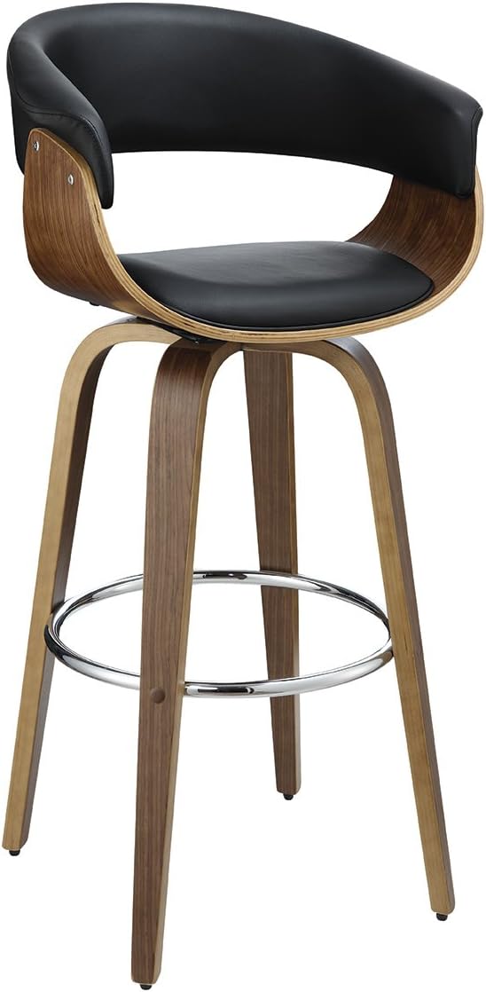 Taburete de bar tapizado Coaster, negronogal