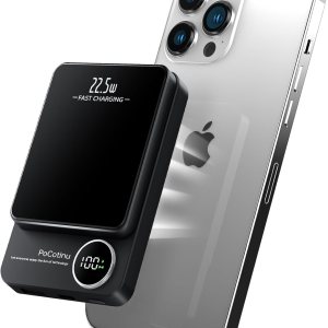 Banco de energía magnético de 10000 mAh, batería inalámbrica de 22.5 W de carga rápida compatible con Mag-Safe, cargador portátil con pantalla Banco de energía magnético de 10000 mAh, batería inalámbrica de 22.5 W de carga rápida compatible con Mag-Safe, cargador portátil con pantalla