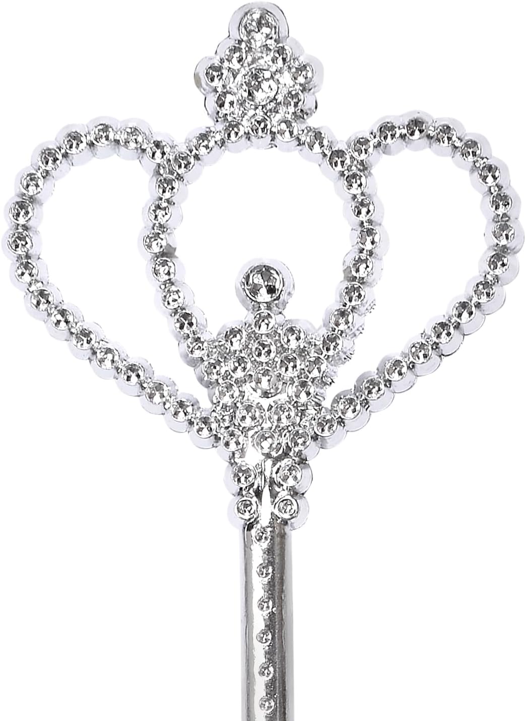 Liatunou Paquete de 2 varitas de estrella plateadas, varitas de corona, varitas de hadas de princesa, palos mágicos para niñas, cumpleaños, fiesta,