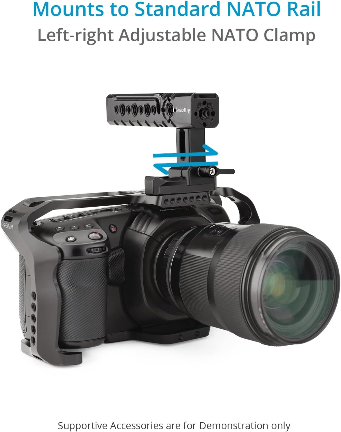 PROAIM SnapRig – Mango superior NATO para cámara réflex digital pequeña y mediana  Diseño ajustable con agarre cómodo y seguro  Ofrece múltiples