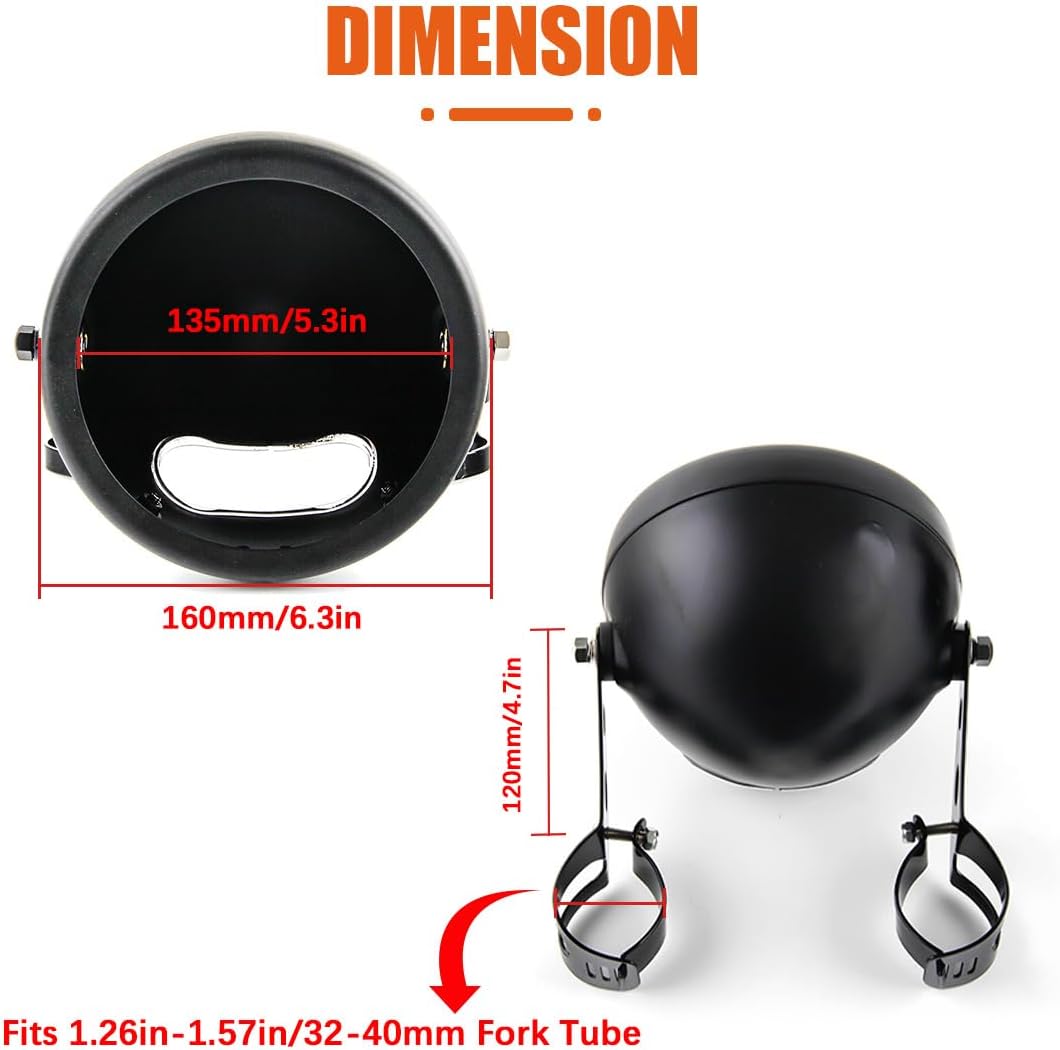 vosicky 5 34 pulgadas 5.75 pulgadas faros delanteros para Harley Davidson, Color Negro.