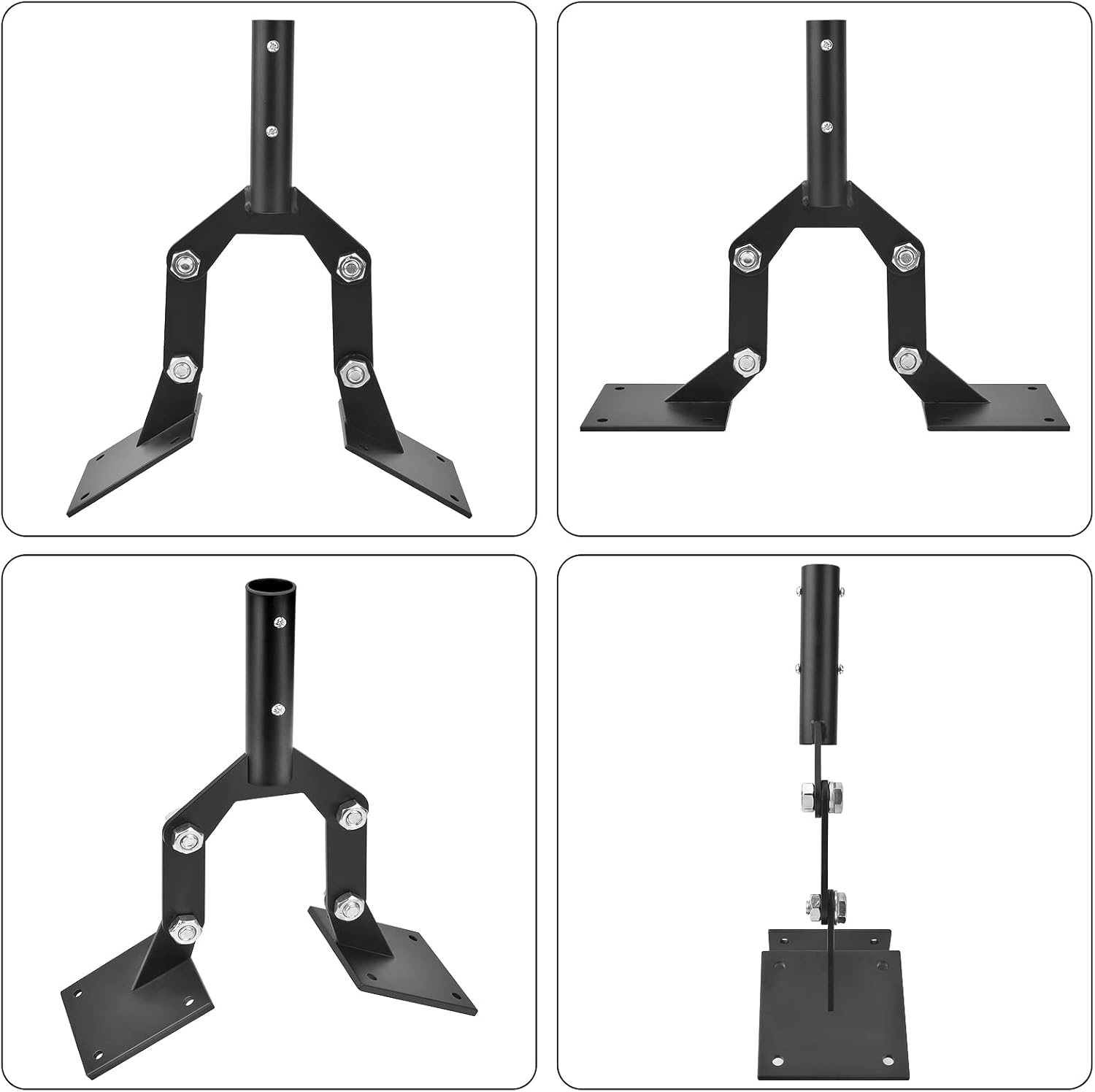 Weathervane – Soporte de techo de ventilación ajustable, montaje de paletas de acero para cúpula con soportes de montaje de extensión