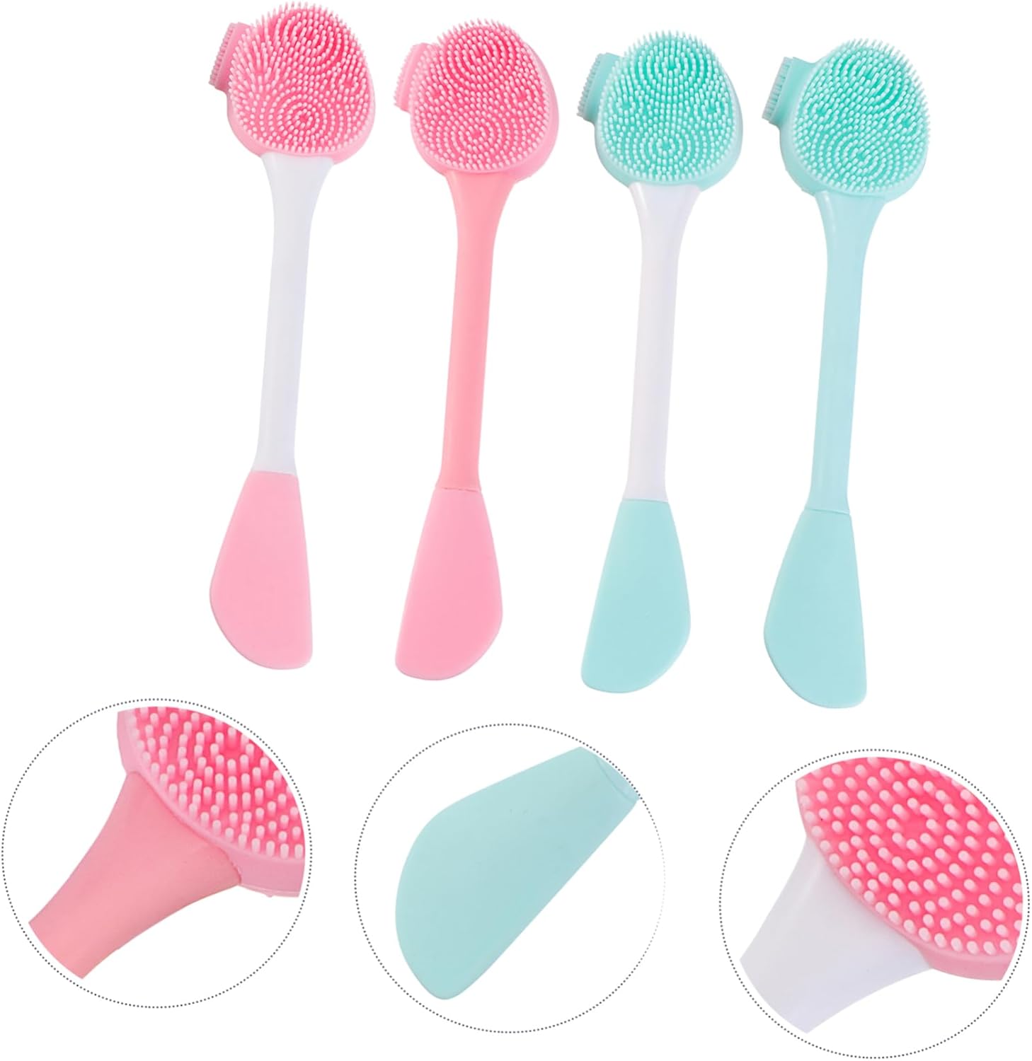 Herramienta facial 12 piezas para el lavado de cepillo facial profundo delicado accesorios masajeadores mujeres limpieza de mano mujer mini