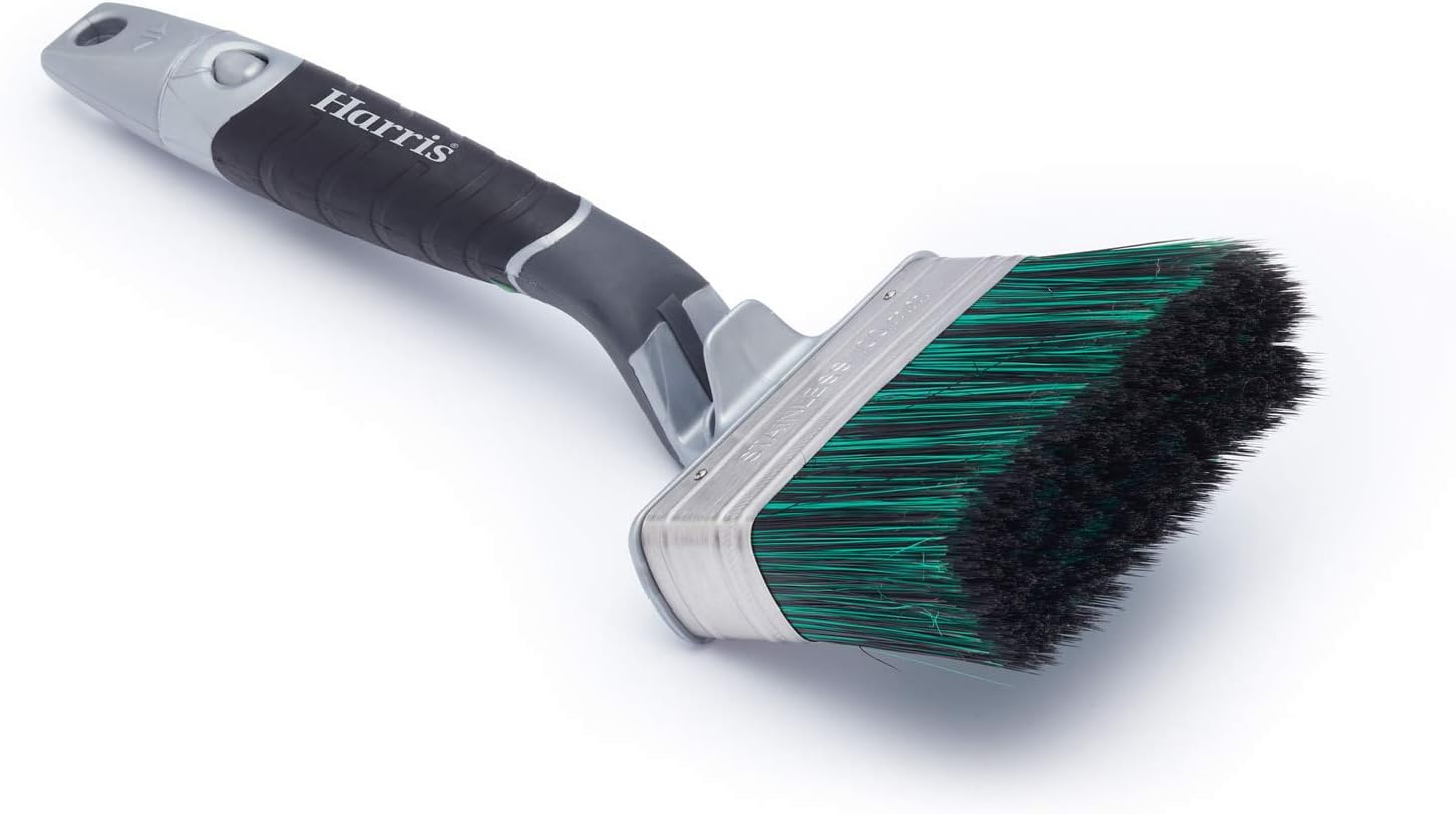 Harris Ultimate Shed & Fence Swan Neck – Brocha de pintura para carpintería exterior, 3.937 in