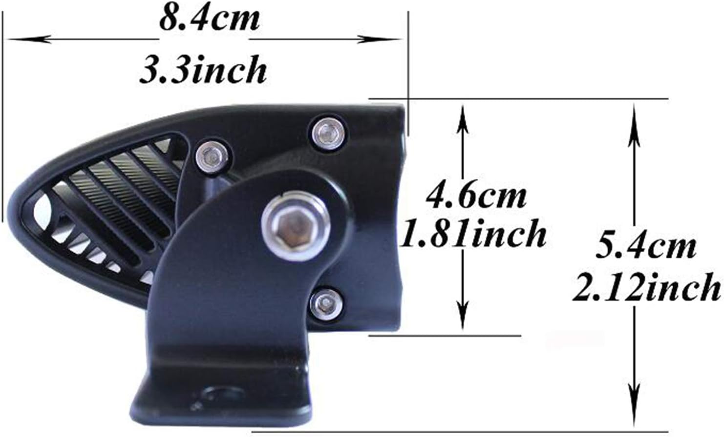 AngelMa – Barra de luz LED curvada de una sola fila de 90 W, 20 pulgadas, 21 pulgadas, 5D Cree 5 W, luz LED de conducción todoterreno para