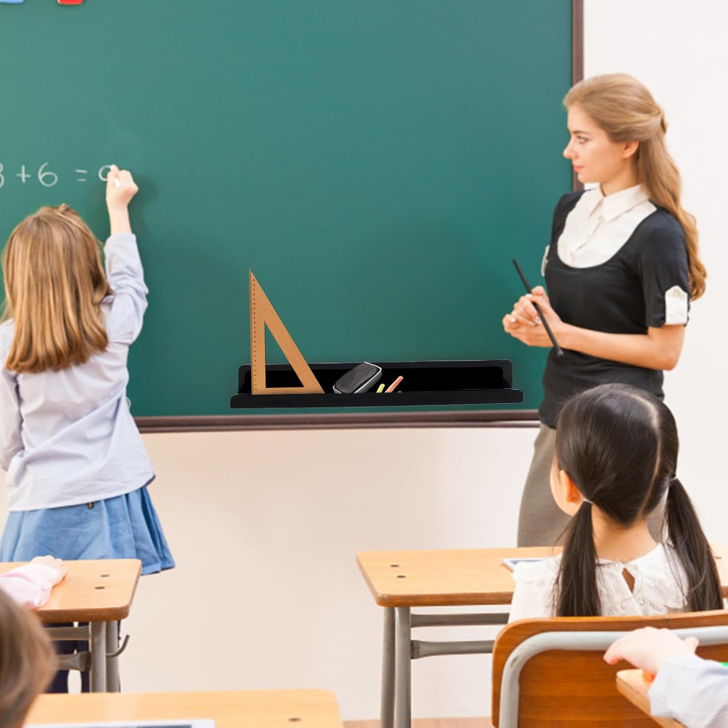 Estantería magnética para libros, 2 unidades, pizarra blanca de 17 pulgadas, estante magnético de acrílico para profesores de refrigerador de aula,