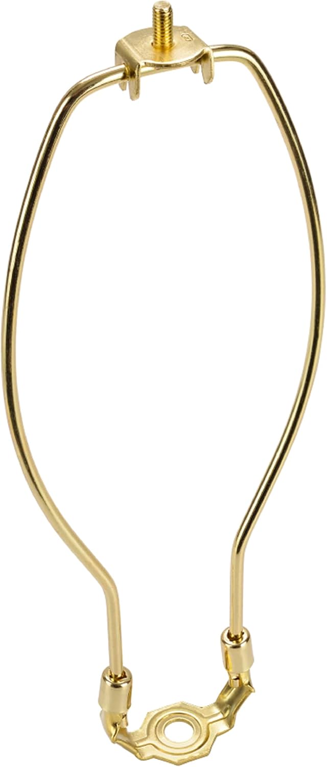 Aspen Creative 20007-12 10″ Paquete de 2 arpa de lámpara resistente con silla de montar, latón pulido