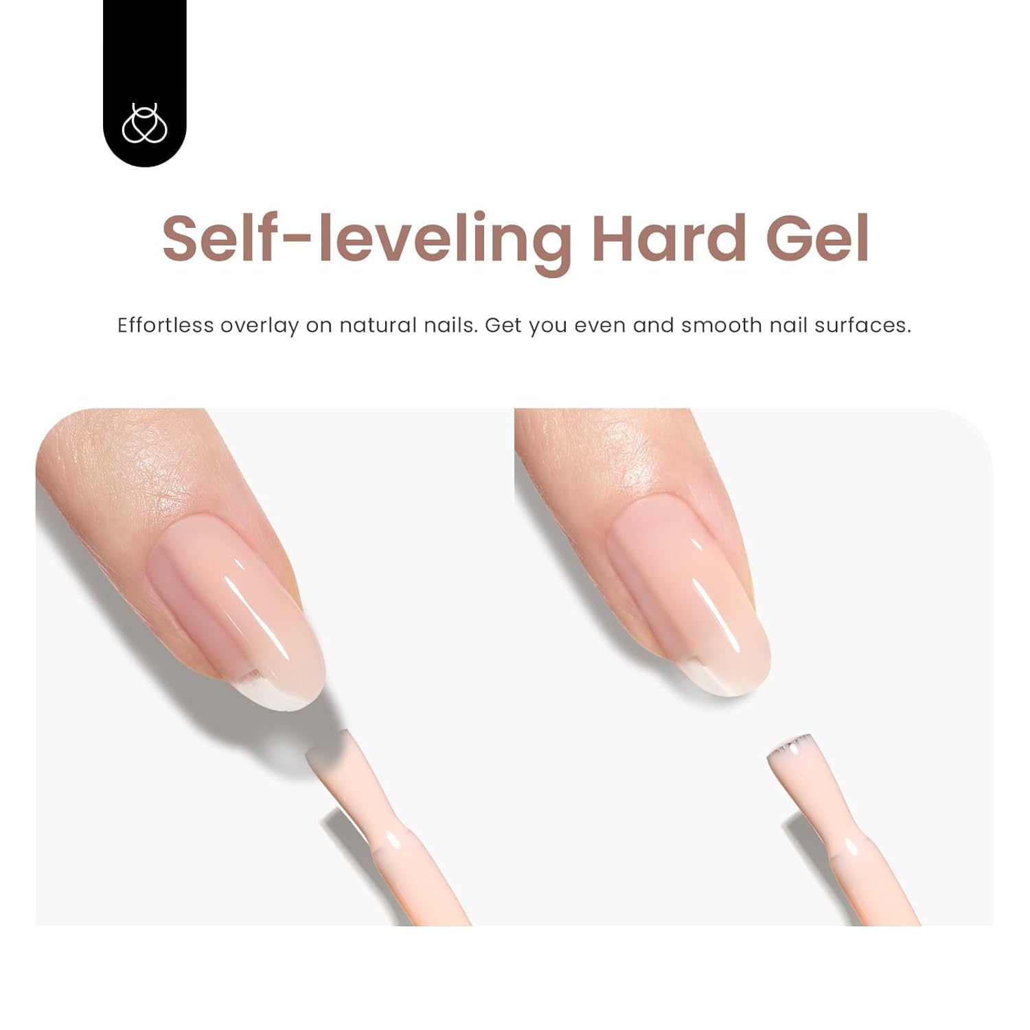 Beetles Builder Gel – 12 unidades, 8 en 1 rosa pastel nude gel constructor para uñas, colores beige y blanco, gel duro, extensión de gel