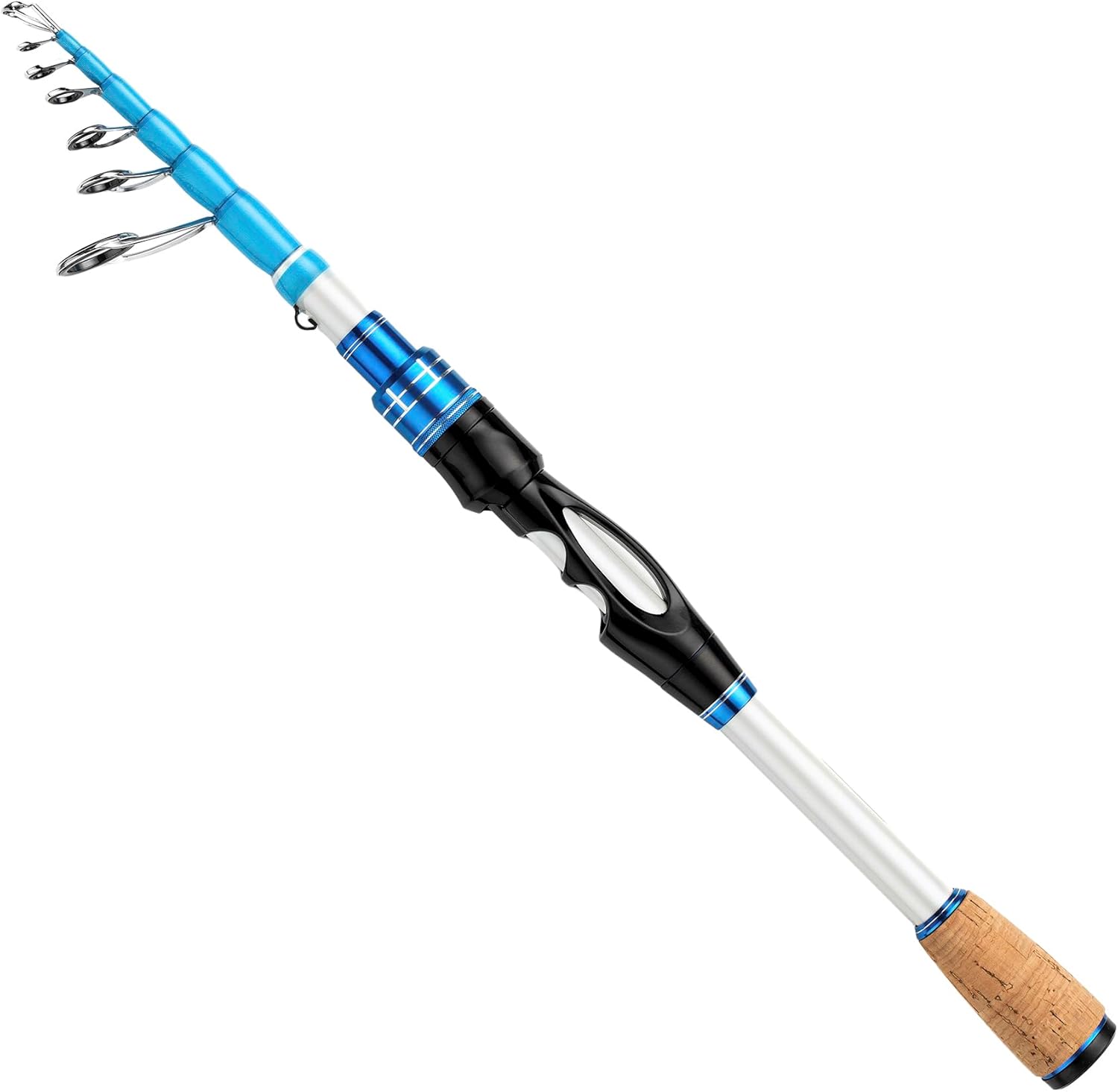 EOW XPEDITE MAX Cañas de pescar telescópicas portátiles de fundiciónspinning, varillas de carbono 24T en blanco y punta de carbono sólido, agarres