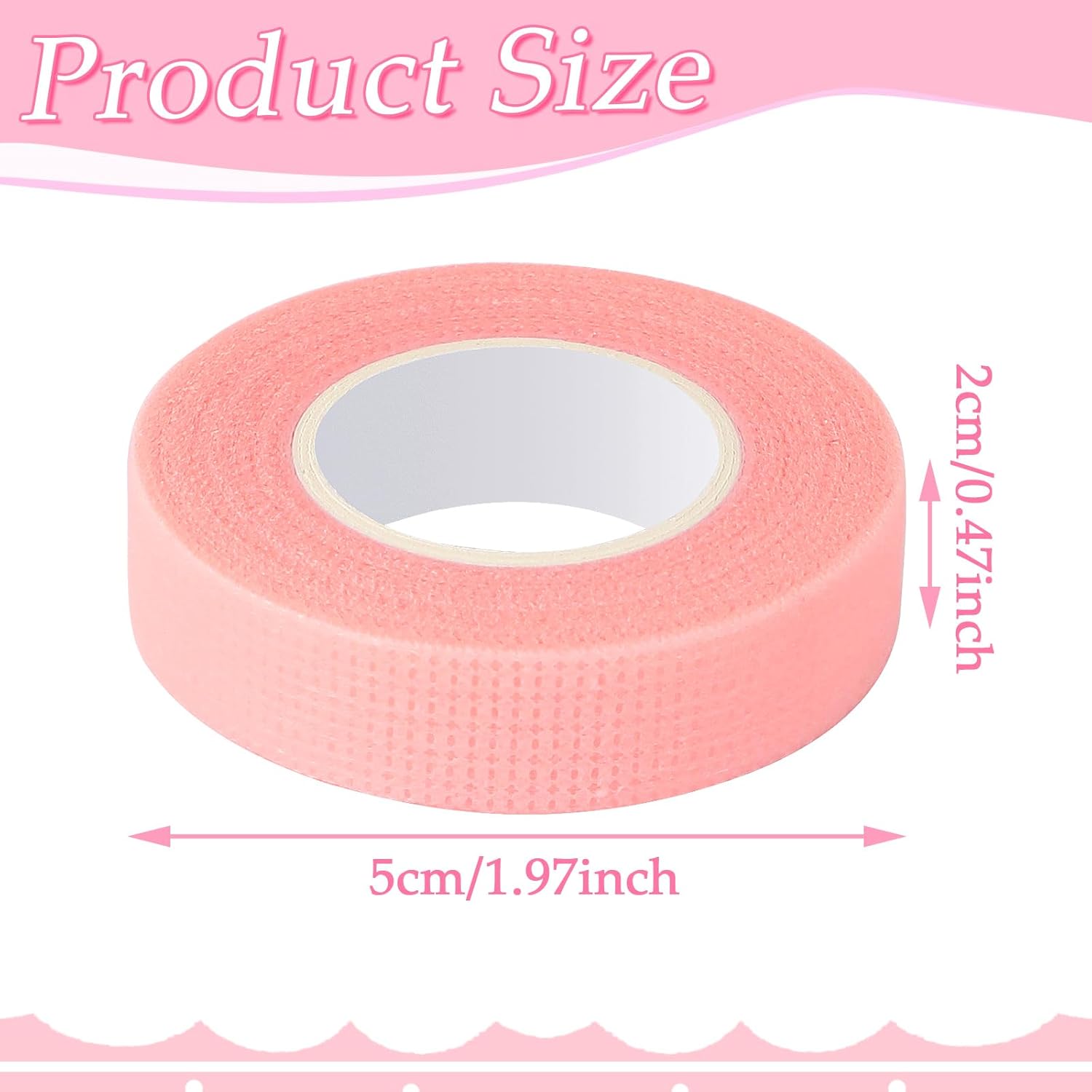 UPINS 24 rollos de cinta de pestañas, cinta adhesiva de pestañas con microporos transpirables, cinta de pestañas de tela para suministros de