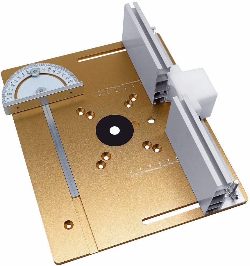 Placa de inserción de mesa de enrutador Aleación de aluminio Fresado de madera Flip Board Máquina de recorte Grabado Herramienta auxiliar Bancos de