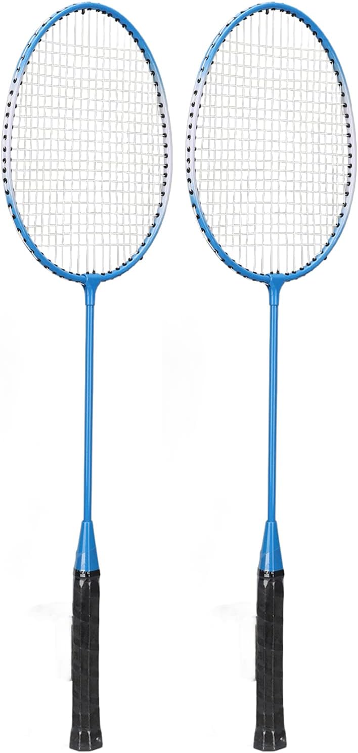 Raqueta de bádminton, raqueta de bádminton, aleación de hierro de alta dureza, agarre cómodo, ligera, ofensiva para senderismo