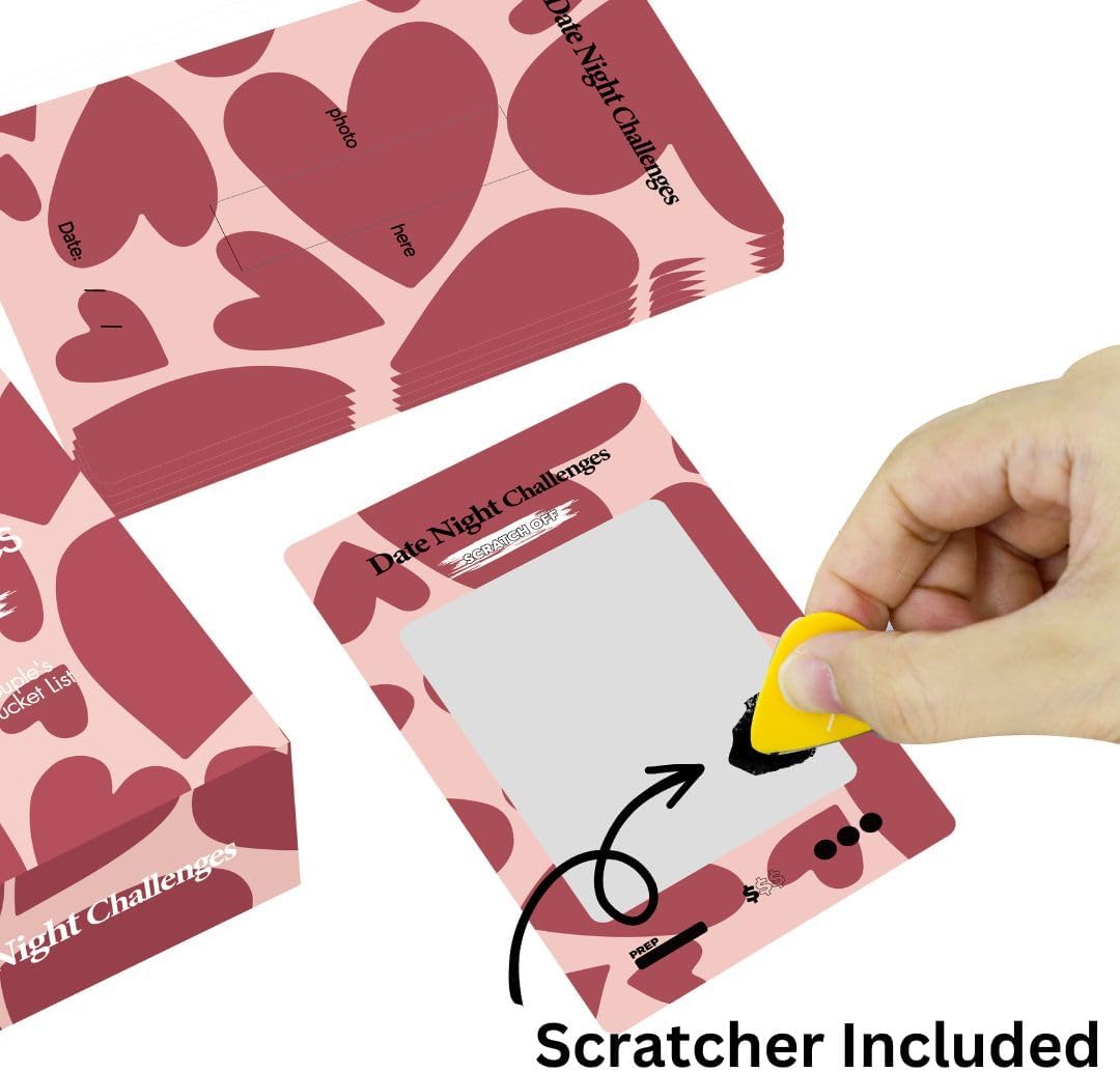 Baraja de cartas para raspar la noche de cita