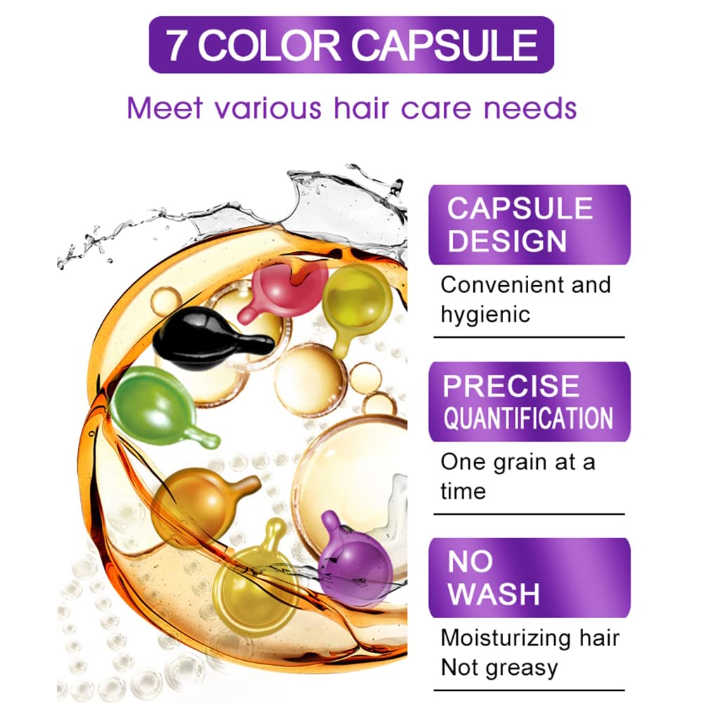 CIWICH Cápsula de suero para el cabello, aceite de crecimiento del cabello, tratamiento para cabello seco dañado, con aceite de kemiri y aloe vera,
