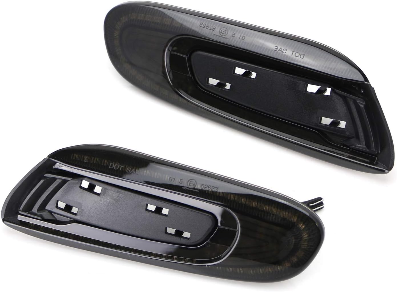 iJDMTOY Kit de luz de marcador lateral para guardabarros LED intermitente secuencial con lente ahumada europea, compatible con Mini Cooper F55 F56