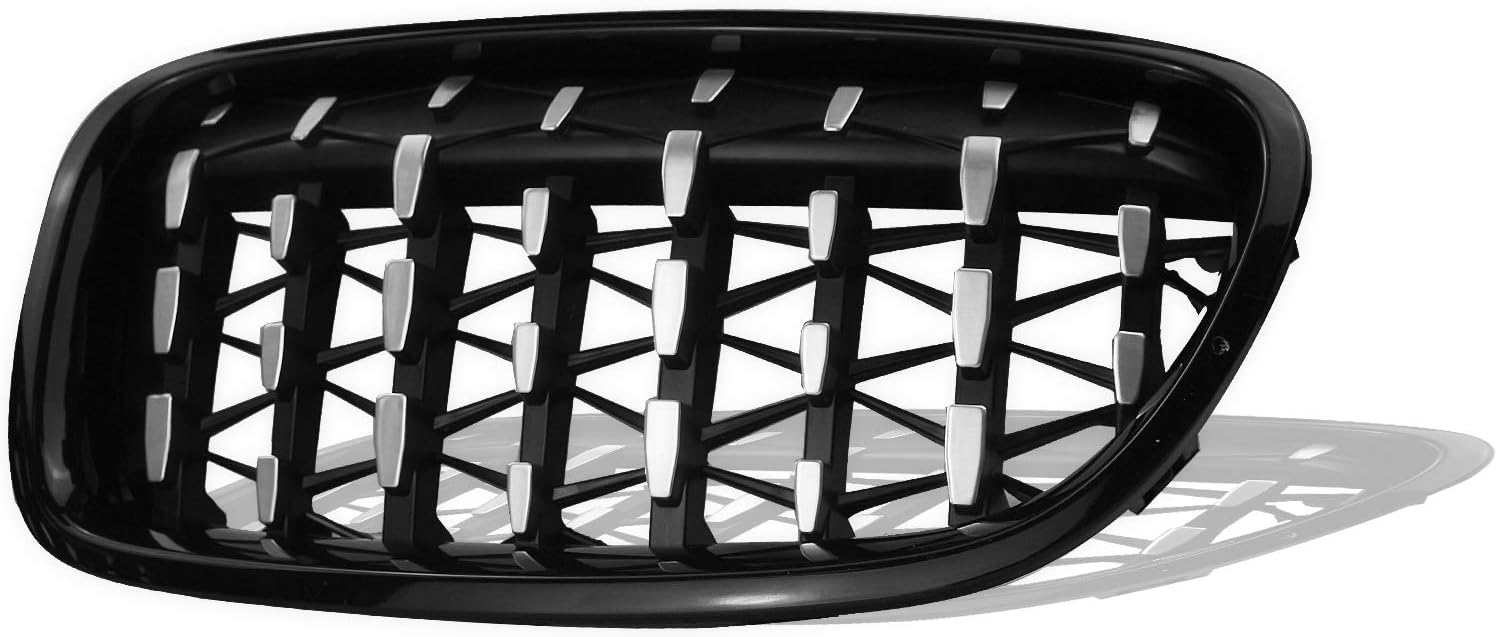 Rejilla F10, parrilla frontal de repuesto compatible con BMW Serie 5 F10 F11 F18 2010-2016 (Gypsophila Half Silver)
