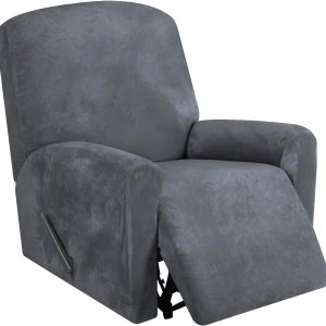 FestiCorp Fundas para sillas reclinables, fundas para sillas reclinables de terciopelo real, 4 piezas, para niños pequeños, fundas elásticas para FestiCorp Fundas para sillas reclinables, fundas para sillas reclinables de terciopelo real, 4 piezas, para niños pequeños, fundas elásticas para