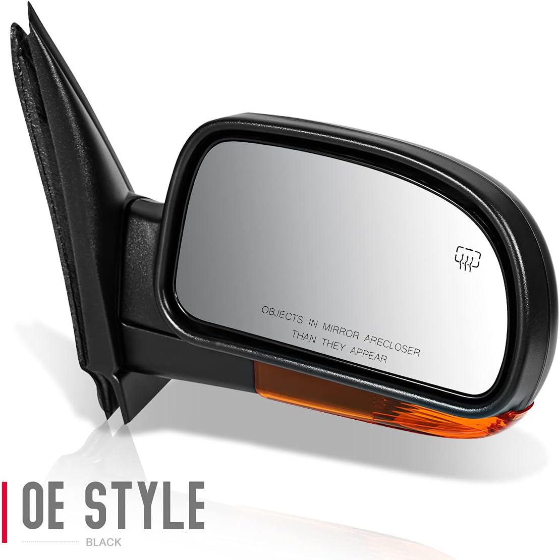DNA Motoring OEM-MR-GM1321349 Espejo retrovisor derecho del lado del pasajero + calefactado + memoria con señal de giro compatible con