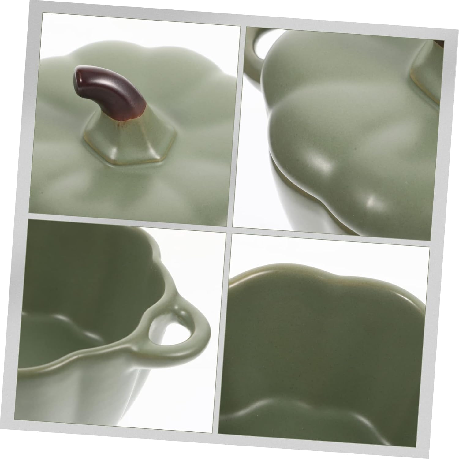 DOITOOL Cuencos de postre de calabaza, platos de cerámica, recipientes para aperitivos, cazuela con tapa, tazones de azúcar, tazón de ramen, cuenco