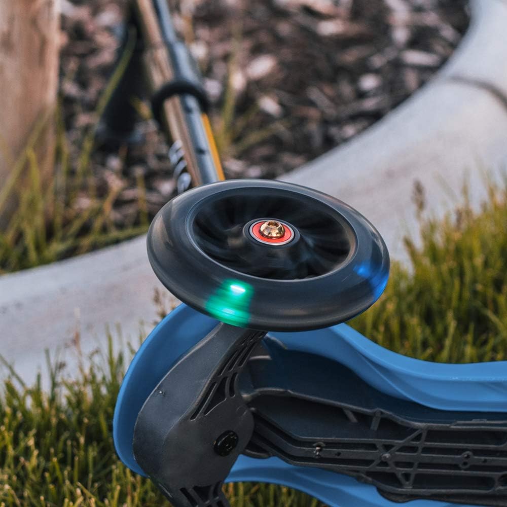 Patinete de 3 ruedas para niños de 3 a 5 años, scooter con ruedas de luz LED, scooter para niños con altura ajustable, inclinación para conducir,
