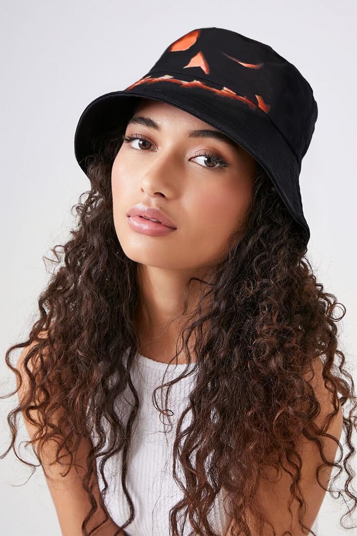 Sombrero de pescador de Halloween, sombrero de playa para el sol, divertido sombrero de pesca para mujer, reversible de doble cara