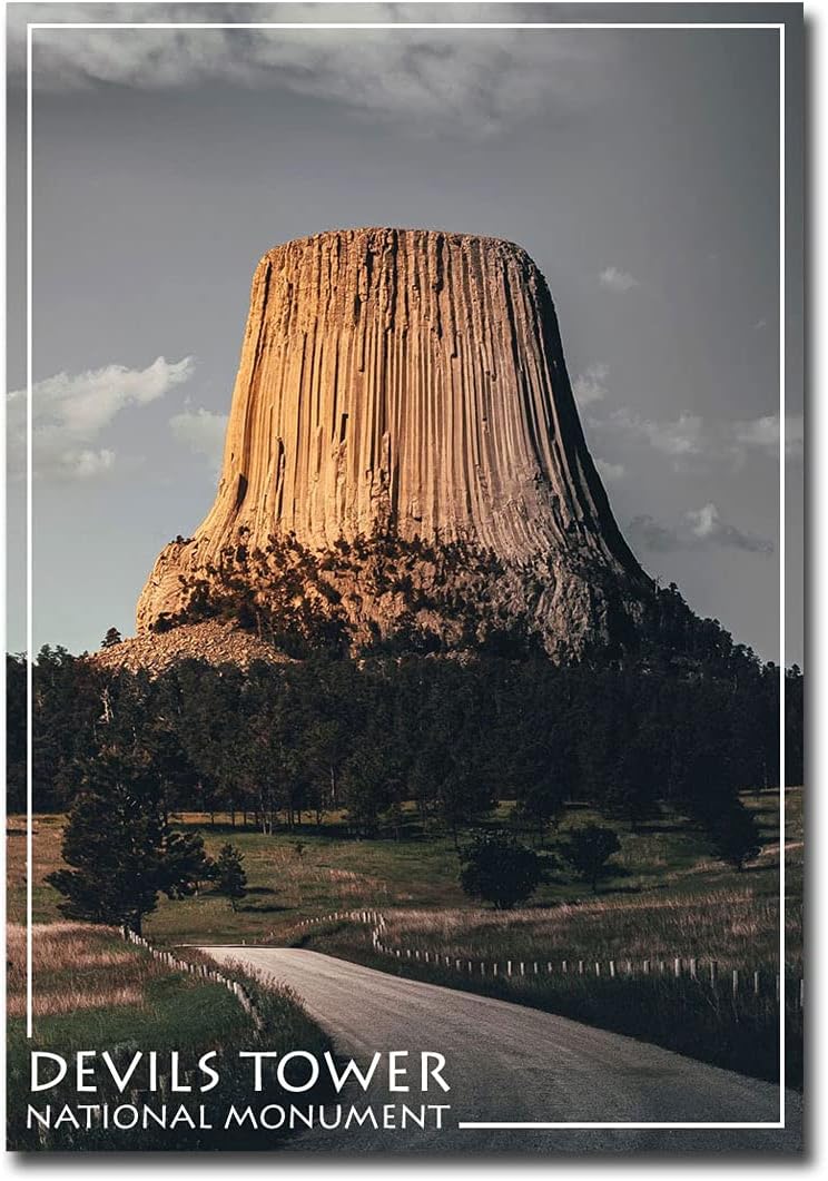 Imán para nevera de viaje con Monumento Nacional de Devils Tower, tamaño 2.5″ x 3.5″
