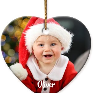 Adornos personalizados para la primera Navidad del bebé 2023  Adorno de cerámica de recuerdo de la primera Navidad del bebé, regalo para bebé recién Adornos personalizados para la primera Navidad del bebé 2023  Adorno de cerámica de recuerdo de la primera Navidad del bebé, regalo para bebé recién