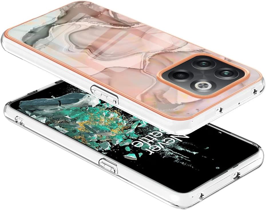 Funda para OnePlus 10T 5G, OnePlus ACE Pro, TPU suave + patrón de mármol IMD diseño delgado mejorado para cámara y protección de pantalla para niñas