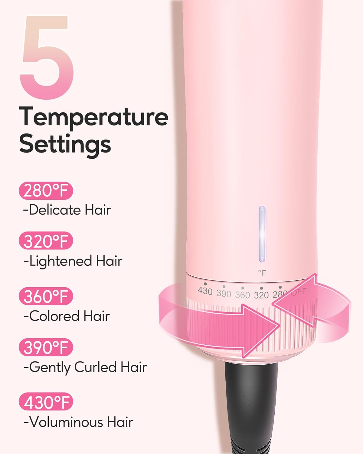 VAVOOV Pro Airflow Styler – Plancha rizadora con aire fresco ventilado de 360 para rizos de larga duración, alisador y rizador de pelo de 1 pulgada