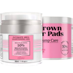 Divine Derriere Gel corrector de manchas oscuras íntimas para el área del cuerpo y del bikini con almohadillas eliminadoras de pelo encarnado Divine Derriere Gel corrector de manchas oscuras íntimas para el área del cuerpo y del bikini con almohadillas eliminadoras de pelo encarnado