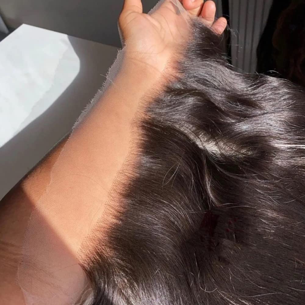 Encaje frontal recto 13×4 parte libre Hd Encaje 100% brasileño virgen Remy cabello humano con cabello de bebé 10A de oreja a oreja encaje frontal