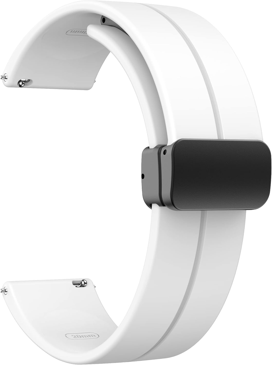 Lamshaw Correa deportiva compatible con Garmin Forerunner 965, correa de repuesto de silicona suave con hebilla magnética compatible con Garmin
