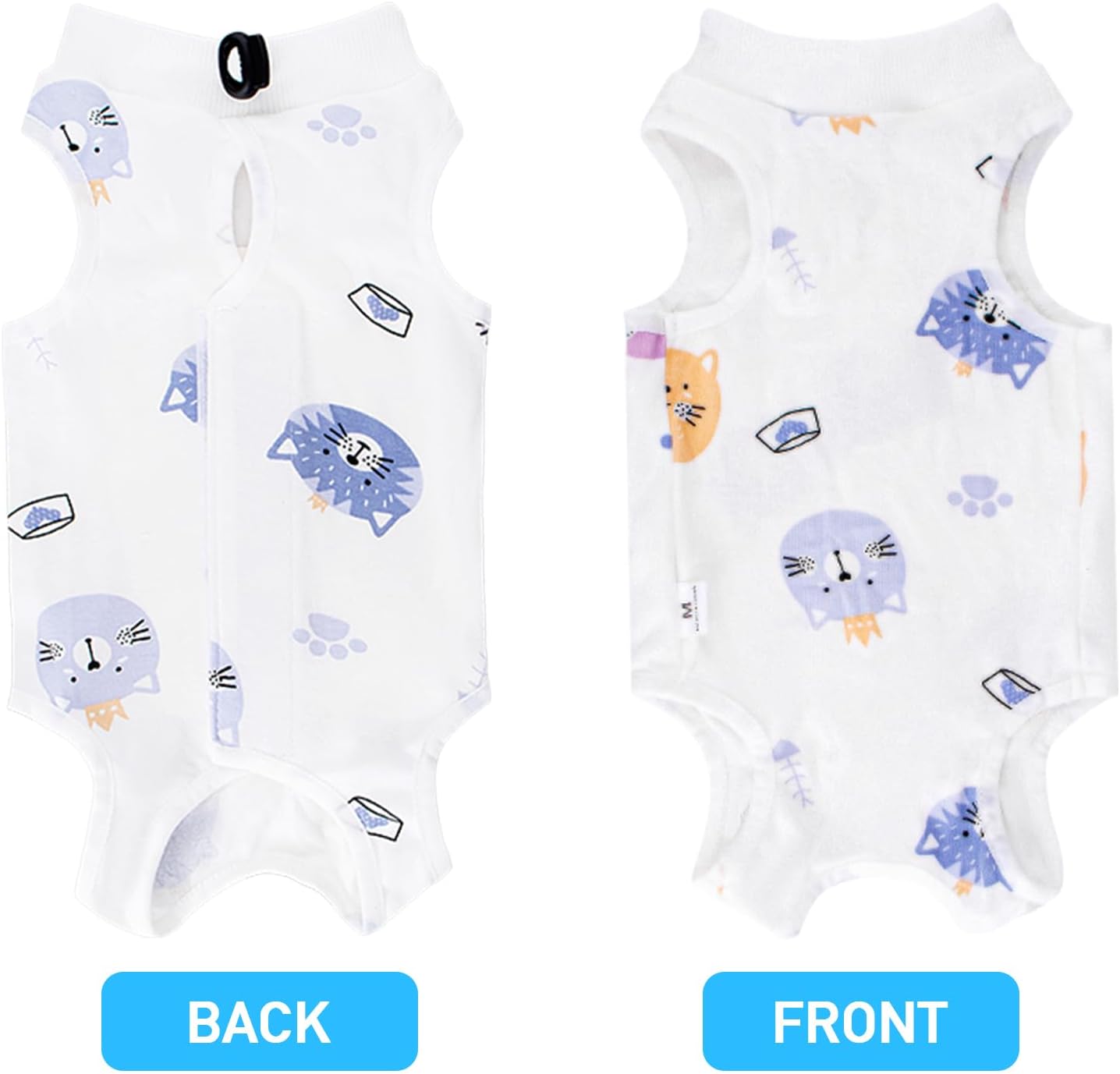 Traje de recuperación para gatos para heridas abdominales, enfermedades de la piel, mameluco de gato para gatos después de la cirugía, traje de
