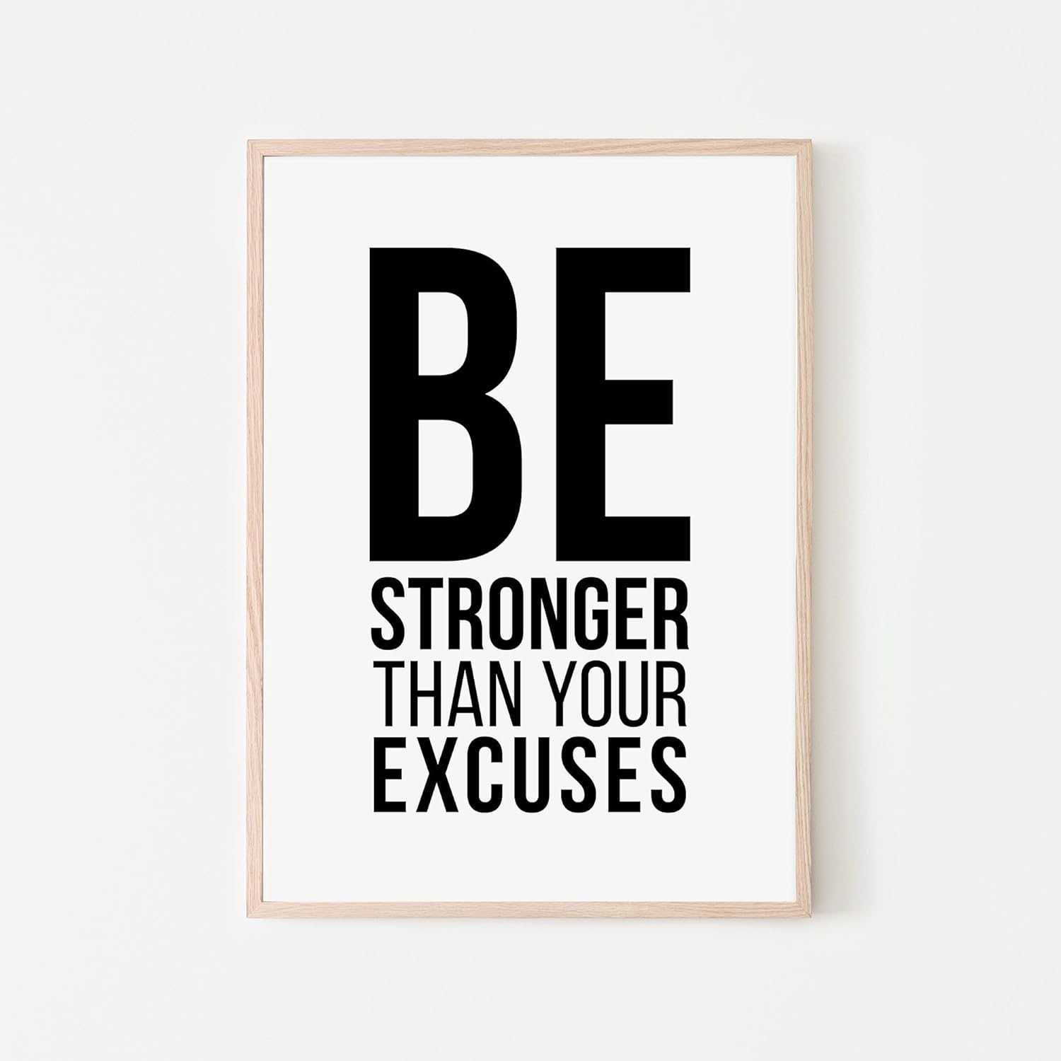Impresión Be Stronger Than Your Excuses, arte de pared de gimnasio, póster de gimnasio, impresiones de gimnasio, decoración de gimnasio, impresiones