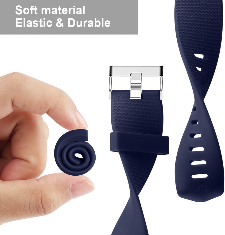 Tobfit Bandas deportivas compatibles con Fitbit Charge 2, paquete de 4, pulseras de repuesto para mujeres y hombres, pequeñasgrandes