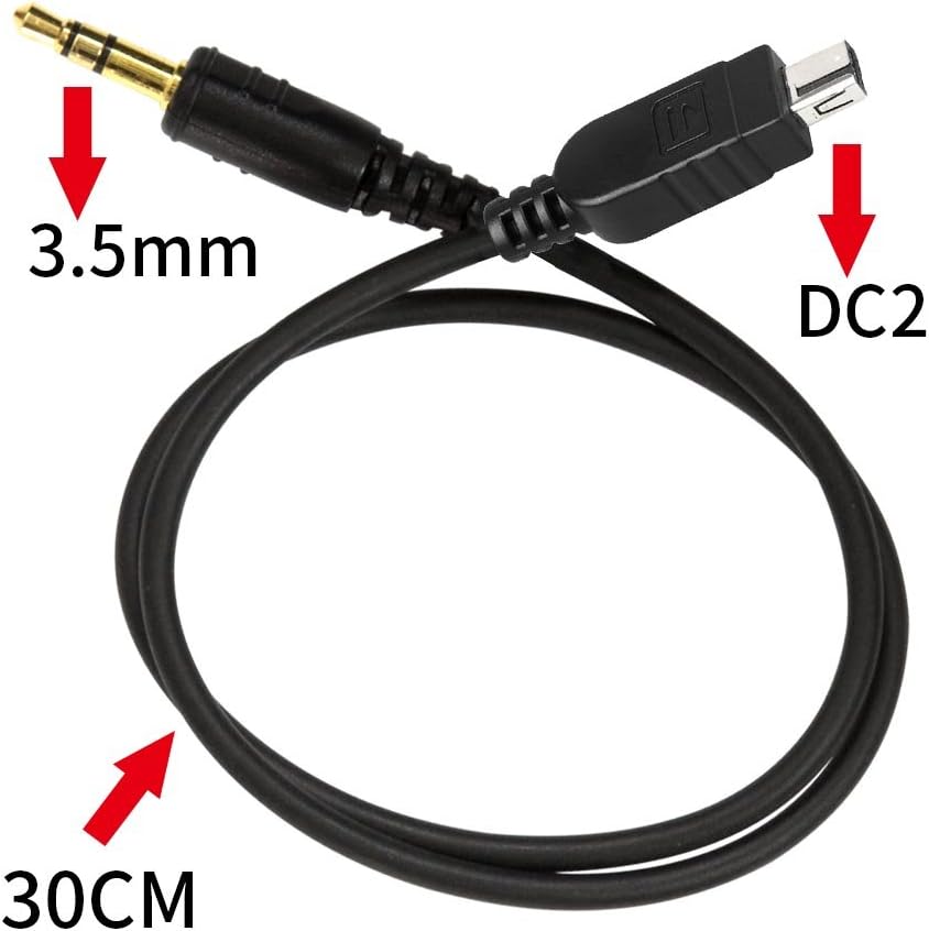Pixel Cable de conexión para obturador de cámara de 0.138 in-DC2 compatible con cámaras Nikon Rebel PowerShot Pentax Samsung Sigma compatible con