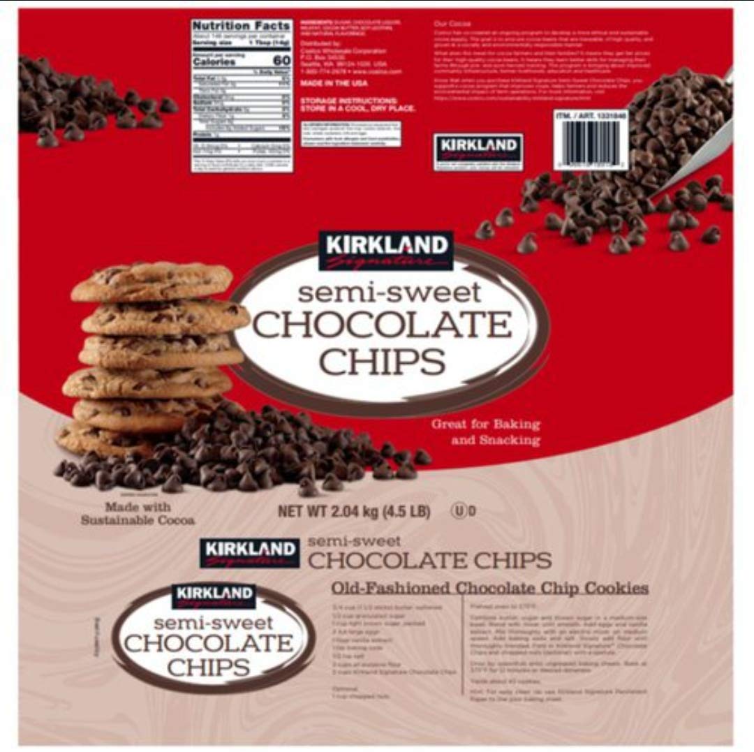 Just Grown Chips de chocolate semidulces kosher de 4.5 libras (72 onzas) se venden exclusivamente por todo y natural