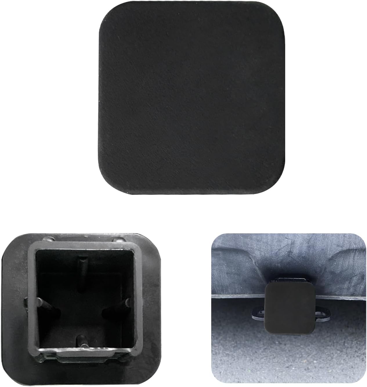 Cubierta de enganche de remolque de automóvil, cubierta de enganche de 2 pulgadas, inserto de enchufe de tubo receptor de goma, cubiertas de
