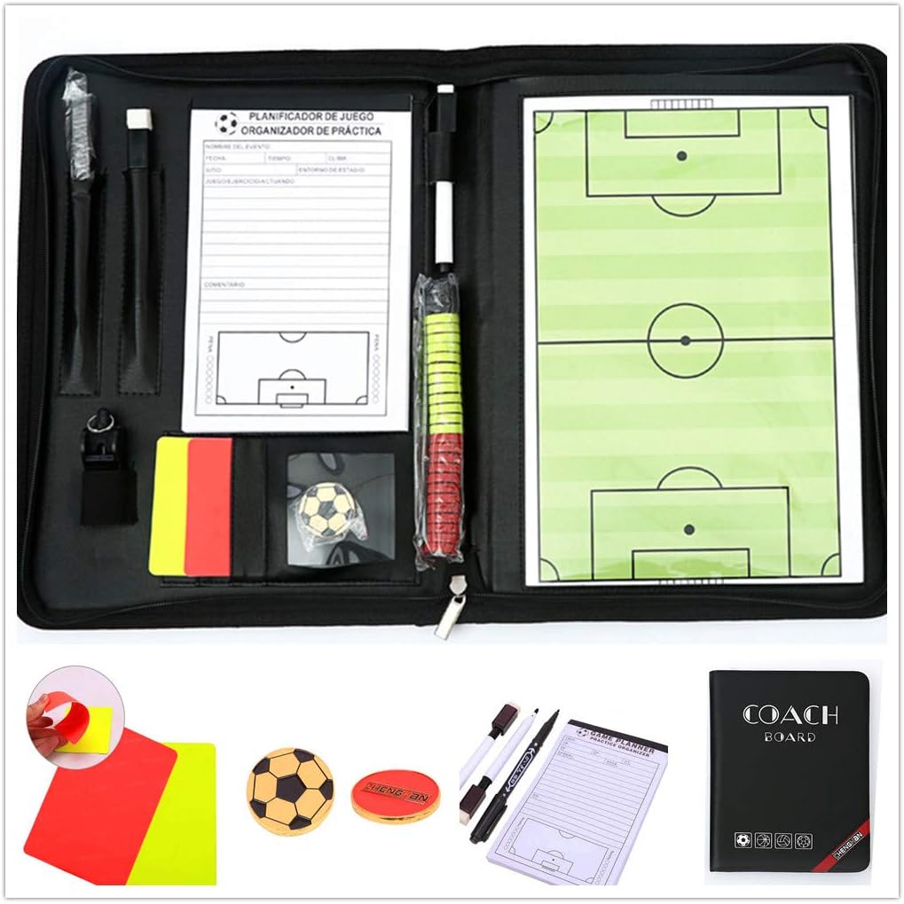 FantasyDay Tabla táctica de entrenamiento de fútbol, portátil, magnética, pizarra de fútbol americano, pizarra de estrategia de táctica de fútbol