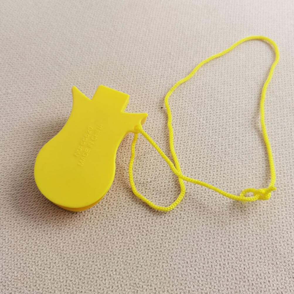 SAFIGLE 10 silbatos de plástico con pico de pato, silbato de pato pequeño con cordón para regalos de fiesta de Navidad, rellenos divertidos de