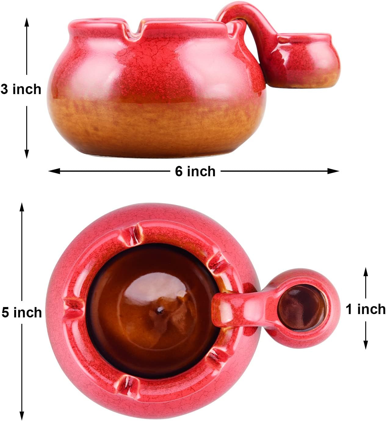 Cenicero de cerámica con pequeña maceta de extinción, ceniceros de cigarrillos para interiores y exteriores, soporte de cenizas para ahumadores,