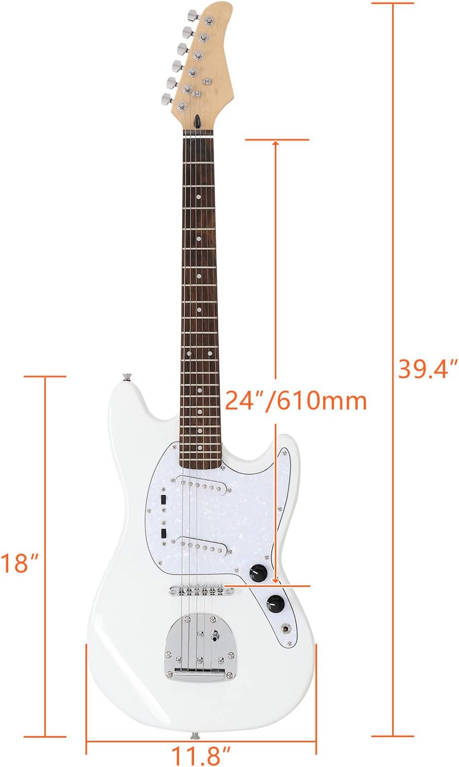 Ktaxon Guitarra eléctrica de tamaño completo de 39 pulgadas, kit de guitarra eléctrica de 6 cuerdas con bolsa de guitarra eléctrica portátil, correa