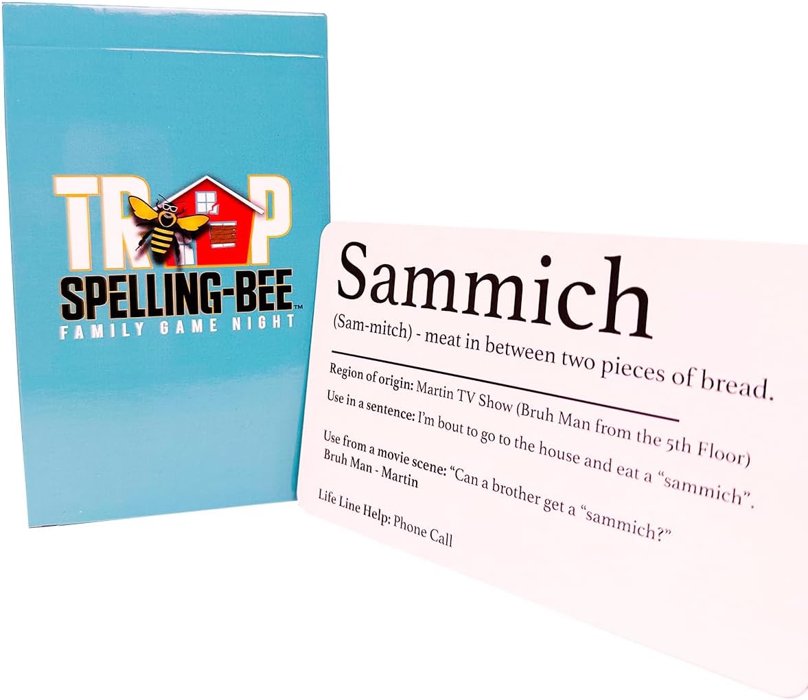 Trap Spelling Bee Juego de cartas Volumen 1  Reuniones de familiares y amigos, noche de juegos para adultos y diversión familiar Cultura urbana